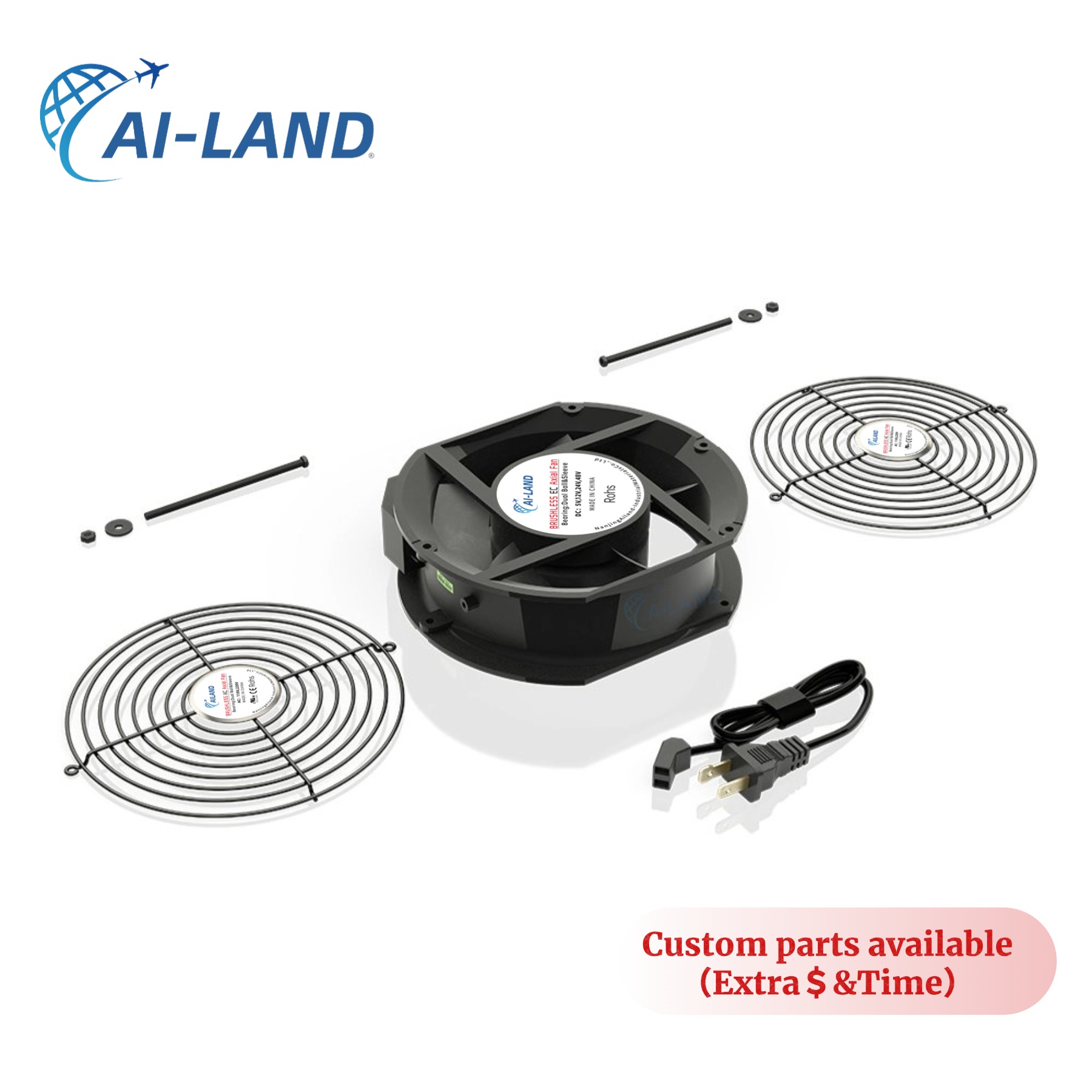DC Axial Fan Side View