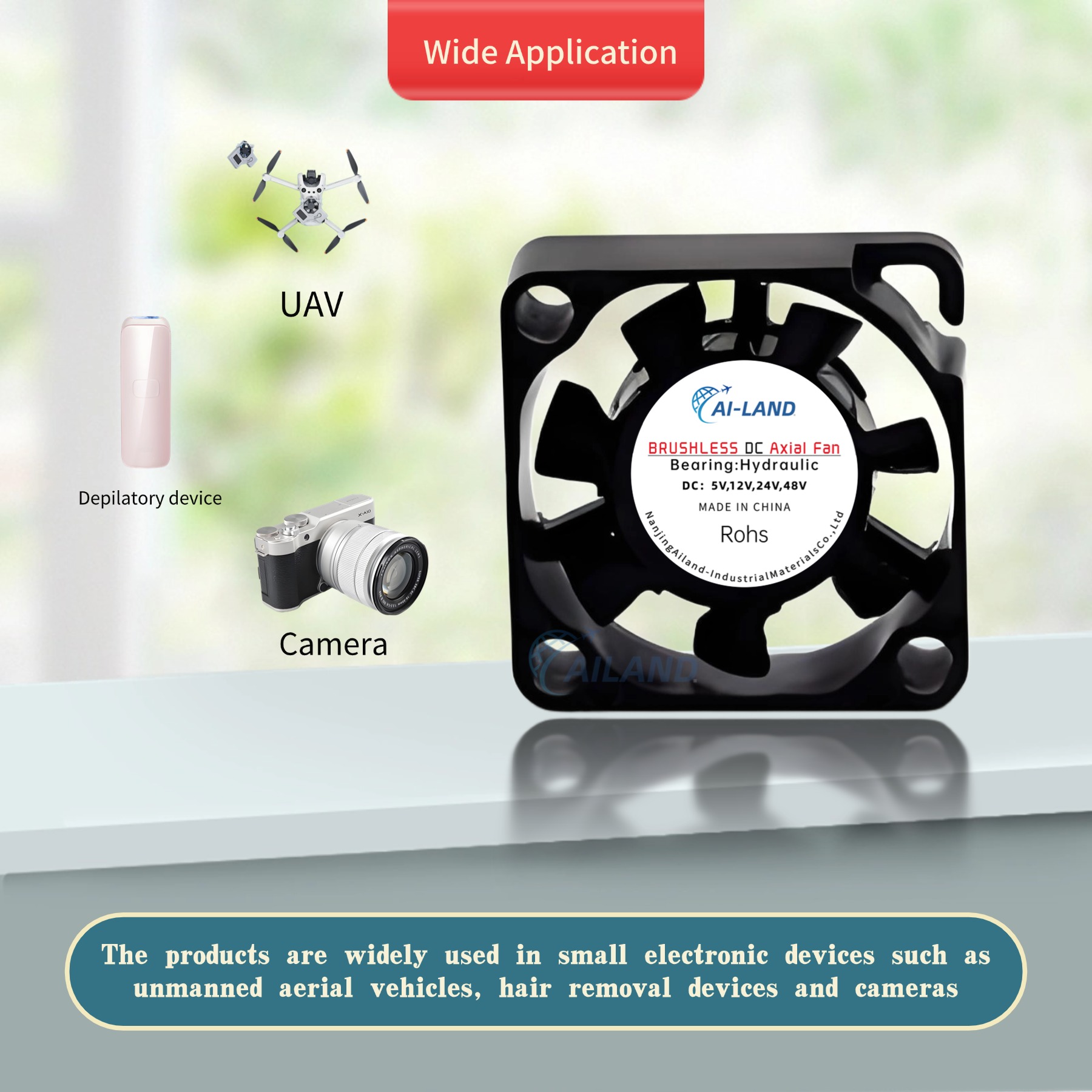 DC Axial Fan Back View