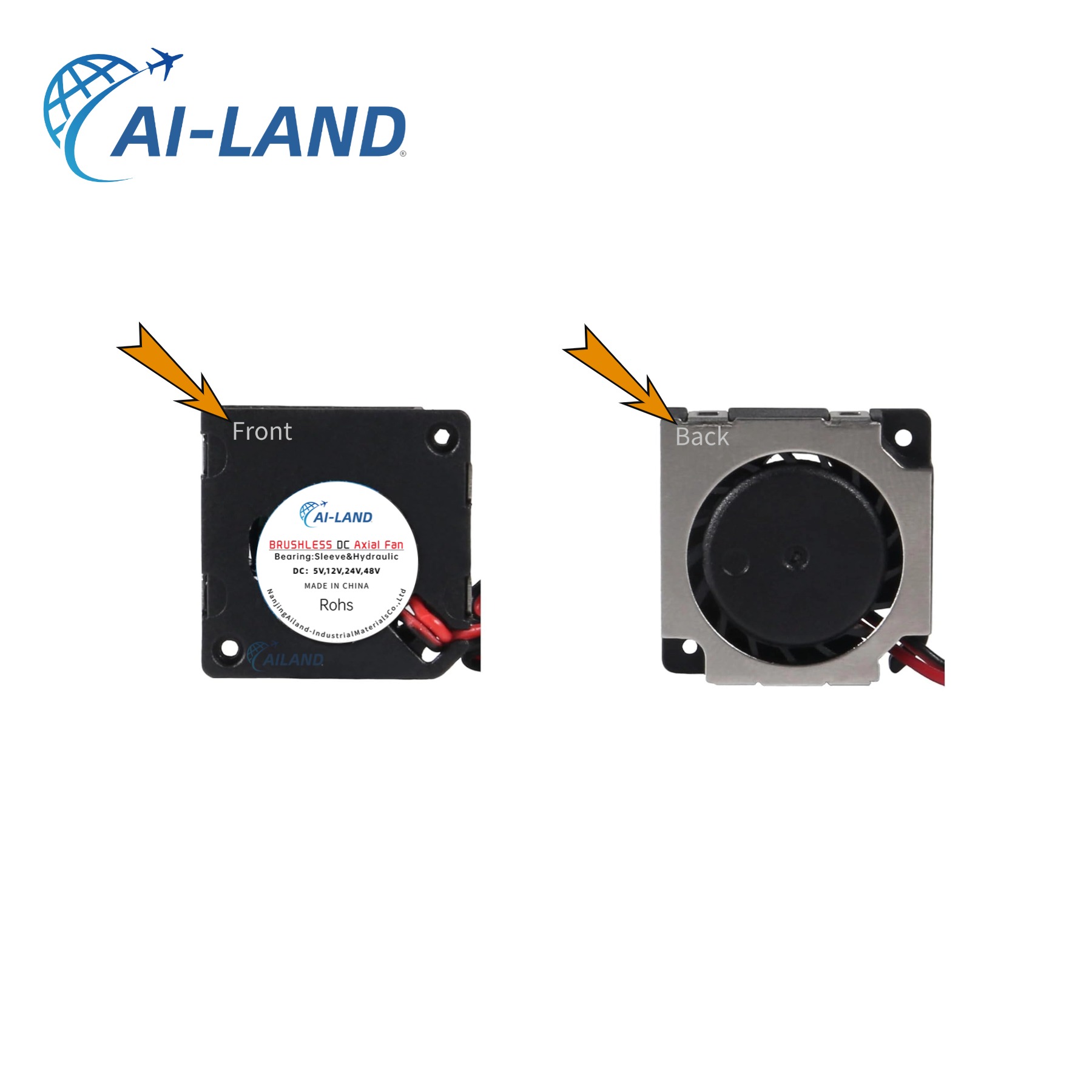 DC Axial Fan Back View