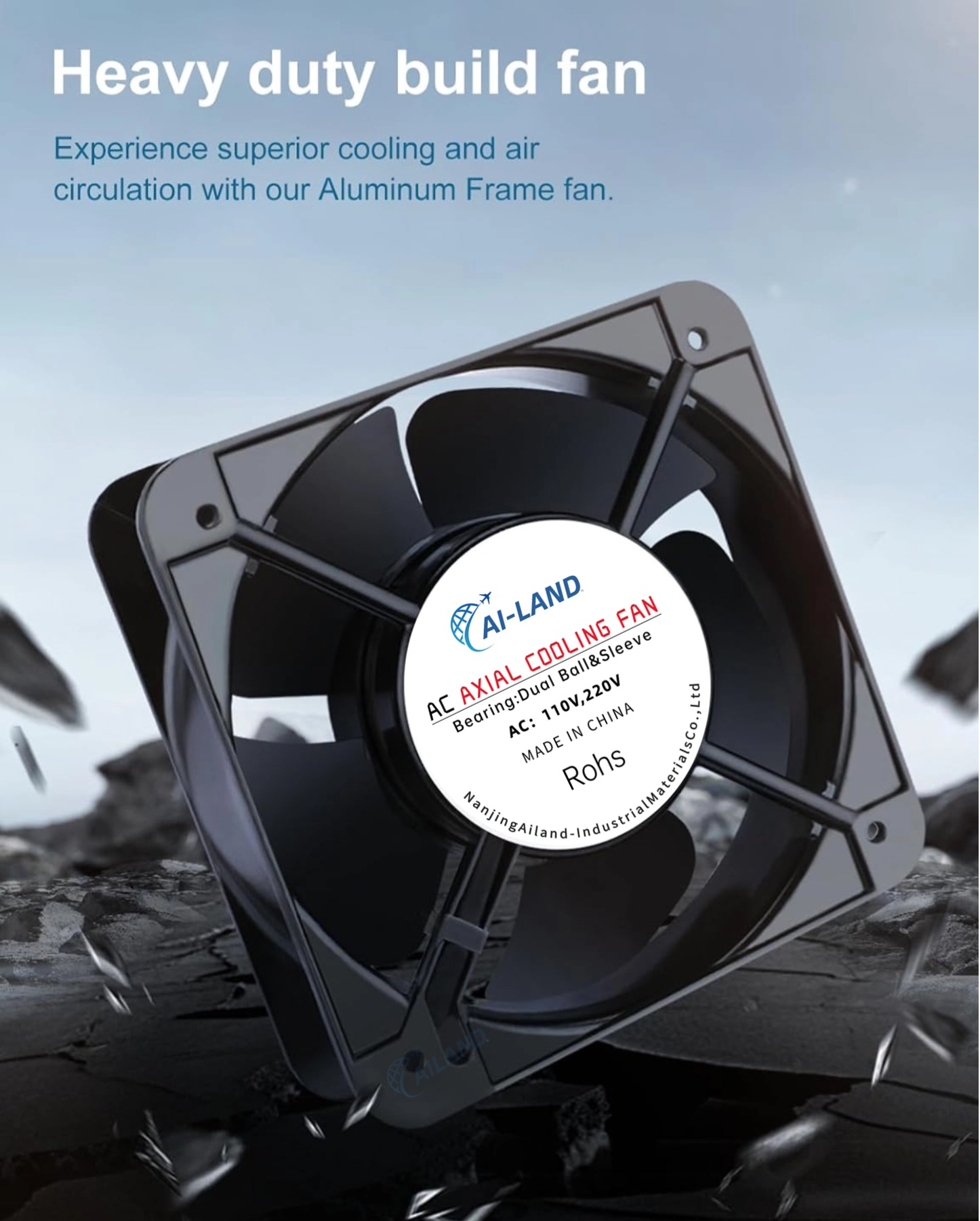 DC Blower Fan Side View